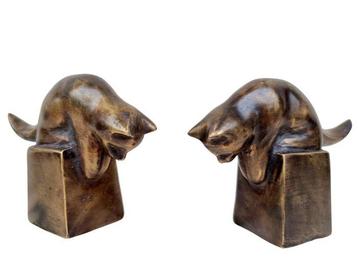 Figurine - Bronzen poesjes (2) - Bronze