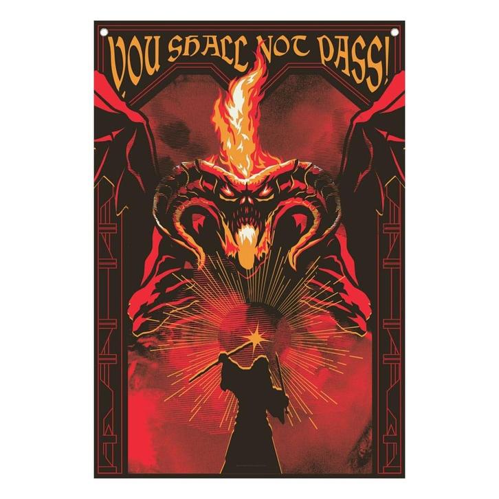 Lord of the Rings Balrog Wall Banner 125 x 85 cm, Verzamelen, Lord of the Rings, Ophalen of Verzenden