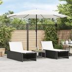 vidaXL Parasol met stalen paal 324x324x247 cm wit, Verzenden