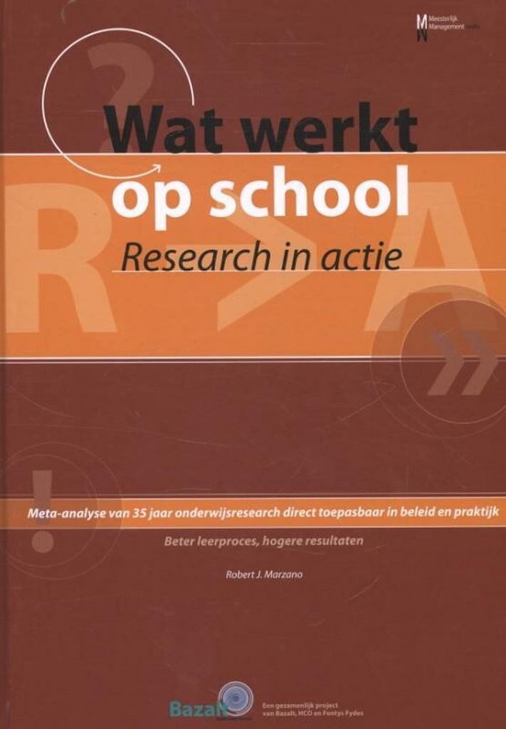 Wat werkt op school 9789461181435 Robert J. Marzano, Boeken, Schoolboeken, Gelezen, Verzenden