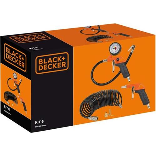 Black + Decker - Luchtgereedschapset 6-delig, Bricolage & Construction, Compresseurs, Envoi