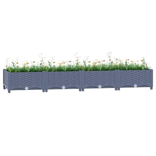 vidaXL Plantenbak verhoogd 160x40x23 cm polypropyleen, Jardin & Terrasse, Pots de fleurs, Envoi