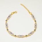 Zonder minimumprijs - Armband - 14 karaat Zilver, Geel goud, Nieuw