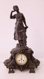 Horloge de cheminée avec personnage -   Régule - 1920-1930, Antiquités & Art