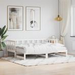vidaXL Lit de jour avec lit gigogne blanc 90x200 cm bois, Neuf, Verzenden