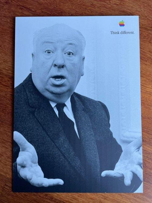 Apple - Hitchcock - Reclamebord - Vintage Apple-reclame -, Antiek en Kunst, Antiek | Wandborden en Tegels
