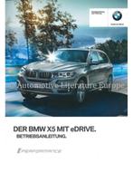 2016 BMW X5 EDRIVE INSTRUCTIEBOEKJE DUITS, Ophalen of Verzenden