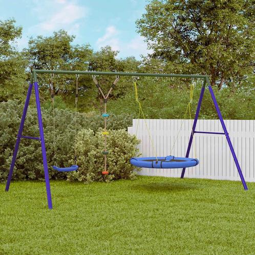 vidaXL Schommelset met schommel, klimtouw en schotelschommel, Kinderen en Baby's, Speelgoed | Buiten | Speeltoestellen, Nieuw
