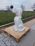 Beeld, white sitting Pluto 85 cm high - 85 cm - polyresin