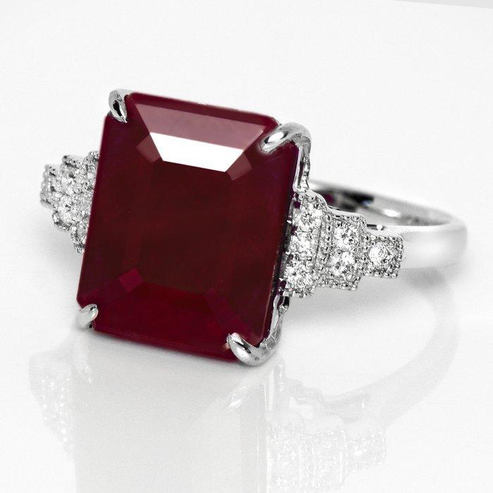 Sans Prix de Réserve - Bague - 14 carats Or blanc, IGI 7,29, Handtassen en Accessoires, Ringen