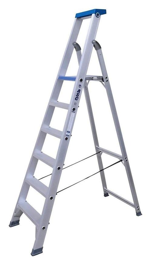 Aluminium bordestrap 6 treden, Doe-het-zelf en Bouw, Gereedschap | Lasapparaten, Ophalen of Verzenden