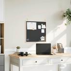 vidaXL Krijtbord met massief grenenhouten frame zwart 60x55, Verzenden