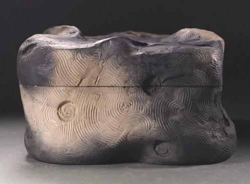 [Livraison gratuite] Boîte en céramique noire moderne avec, Antiek en Kunst, Antiek | Overige Antiek