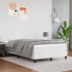 vidaXL Boxspring bed kunstleer wit 120x200 cm, Verzenden, Nieuw