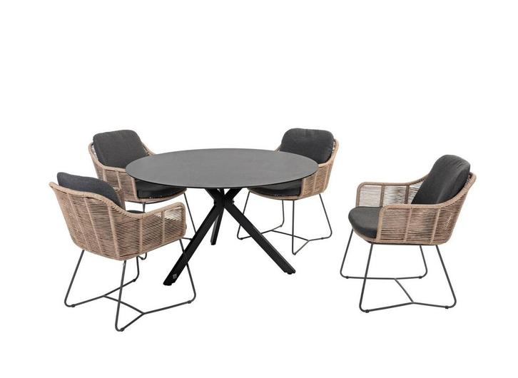 Taste by 4 Seasons Belmond tuinset naturel met Locarno tafel, Tuin en Terras, Tuinsets en Loungesets