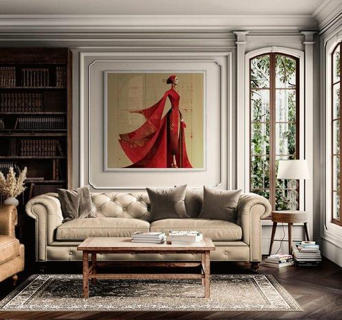 I_KONIQ (1969) - red woman campari style, Huis en Inrichting, Overige Huis en Inrichting