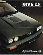 1982 ALFA ROMEO GTV6 2.5 BROCHURE NEDERLANDS