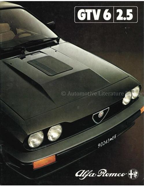 1982 ALFA ROMEO GTV6 2.5 BROCHURE NEDERLANDS, Livres, Autos | Brochures & Magazines