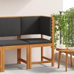 vidaXL Hoek Tuinstoel met Kussens in Massief Acaciahout, Tuin en Terras, Verzenden, Nieuw
