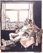 Spotprent John Bull als Engeland doet niet mee met offens..., Verzenden, Nieuw