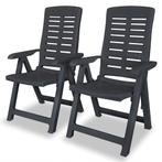vidaXL Tuinstoelen 2 st verstelbaar kunststof, Tuin en Terras, Tuinstoelen, Verzenden, Nieuw