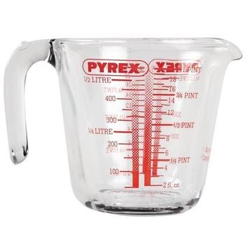 Maatbeker glas 0,5L |117x115x175(h)mm Pyrex, Verzenden