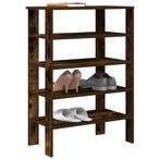 vidaXL Schoenenrek 61x32x87,5 cm bewerkt hout gerookt, Verzenden, Nieuw