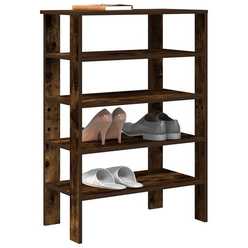 vidaXL Schoenenrek 61x32x87,5 cm bewerkt hout gerookt, Huis en Inrichting, Kasten | Schoenenkasten, Nieuw, Verzenden
