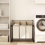 vidaXL Wassorteerder met 3 zakken staal crème, Huis en Inrichting, Verzenden, Nieuw