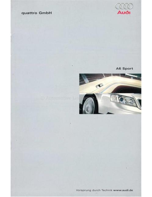 2001 AUDI A6 BROCHURE DUITS, Livres, Autos | Brochures & Magazines, Enlèvement ou Envoi