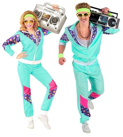 Neon 80S Trainingspak Fout Lichtblauw, Vêtements | Hommes, Costumes de carnaval & Vêtements de fête, Envoi