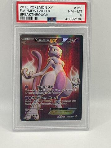 Pokémon - 1 Graded card - fa mewtwo ex breaktrough - PSA 8