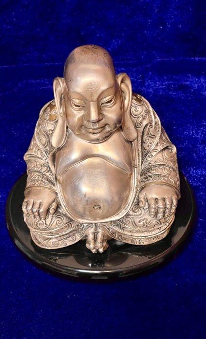 MIDAS - Beeldje - Laughing Buddha - Verzilverd, Antiek en Kunst, Curiosa en Brocante