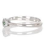 Zonder minimumprijs - Ring - 18 karaat Witgoud Smaragd -