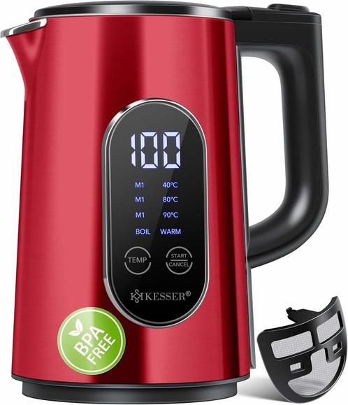 KESSER® RVS Waterkoker - 1,7L - 40°C-100°C - 2200W - BPA-vri, Huis en Inrichting, Woonaccessoires | Overige, Verzenden