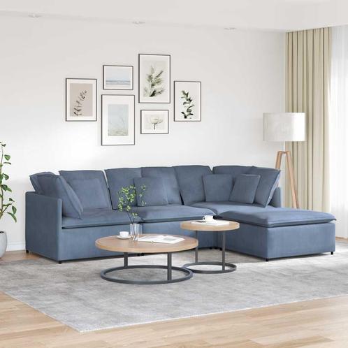 vidaXL Modulaire bank met voetenbank en kussens corduroy, Huis en Inrichting, Zetels | Zetels, Nieuw, Verzenden