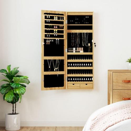 vidaXL Sieradenkast met spiegel en LED wandgemonteerd, Huis en Inrichting, Woonaccessoires | Spiegels, Nieuw, Verzenden