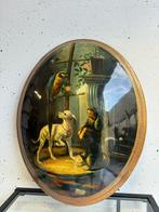 Statue, Vintage Bolglas Wanddecoratie Plaque – Uniek, Antiek en Kunst
