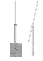 Kantelmast  4 meter staal verzinkt met grondstuk, Zakelijke goederen, Verzenden