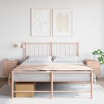 vidaXL Nachtkastjes 2 st 36x39x50,5 cm staal roze, Huis en Inrichting, Verzenden, Nieuw