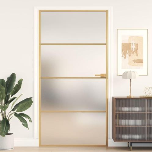 vidaXL Binnendeur smal 102,5x201,5 cm gehard glas en, Doe-het-zelf en Bouw, Deuren en Vliegenramen, Nieuw, Verzenden