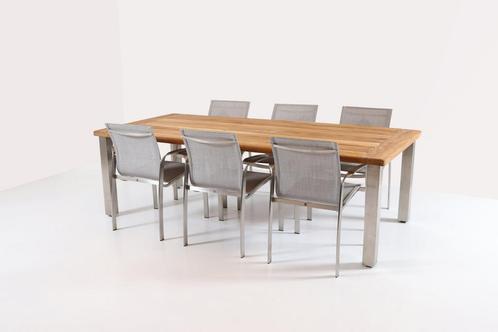 4 Seasons Outdoor Summit eetset ash grey met Casa tafel 240, Jardin & Terrasse, Ensembles de jardin