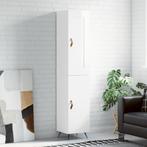vidaXL Hoge kast 34,5x34x180 cm bewerkt hout hoogglans wit, Verzenden, Nieuw