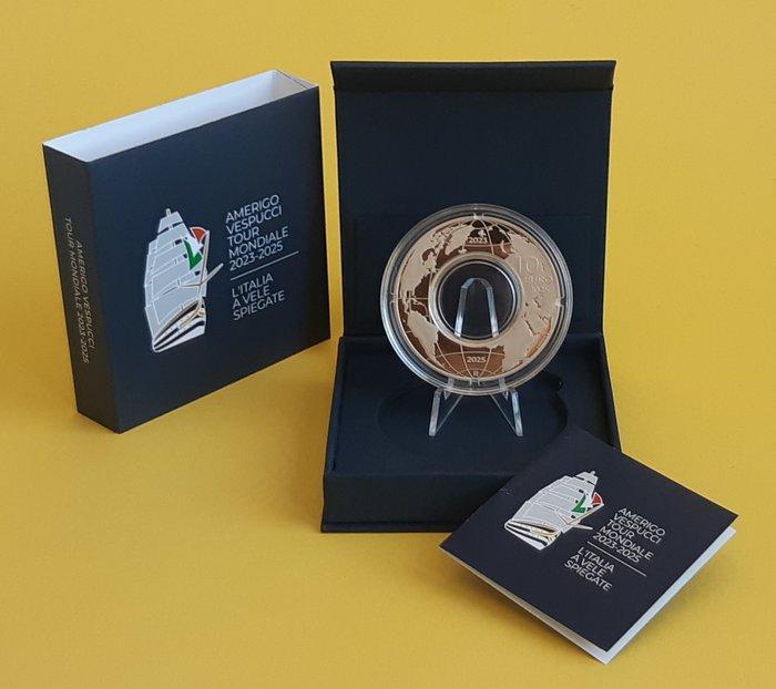 Italië. 2 Euro / 10 Euro 2025 Amerigo Vespucci (2 monedas), Timbres & Monnaies, Monnaies | Europe | Monnaies euro