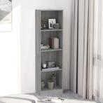 vidaXL Boekenkast 4 schappen 40x24x143 cm bewerkt hout grijs, Huis en Inrichting, Kasten | Boekenkasten, Verzenden, Nieuw