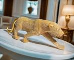 Beeld, Walking Panther - 26 cm - GELDKleur-hars, Antiek en Kunst