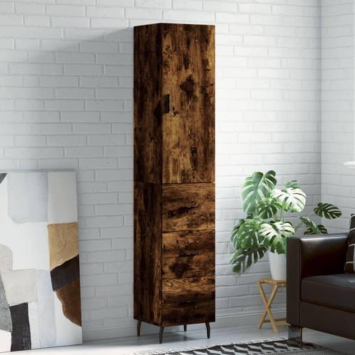 vidaXL Hoge kast 34,5x34x180 cm bewerkt hout gerookt, Maison & Meubles, Armoires | Dressoirs, Envoi