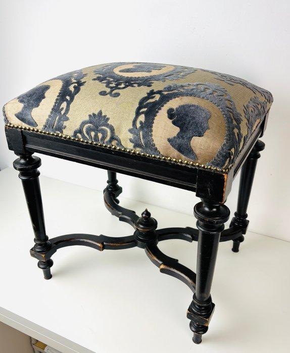 Voetenbank - Antieke tabouret met luxe cameo-bekleding kruk, Antiek en Kunst, Curiosa en Brocante
