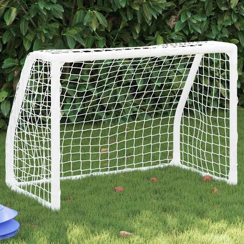 vidaXL Kindervoetbaldoelen 2 st met bal 64x35x48 cm metaal, Sport en Fitness, Voetbal, Nieuw, Verzenden