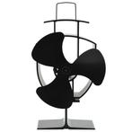 vidaXL Kachelventilator met 3 vinnen zwart, Huis en Inrichting, Verzenden, Nieuw